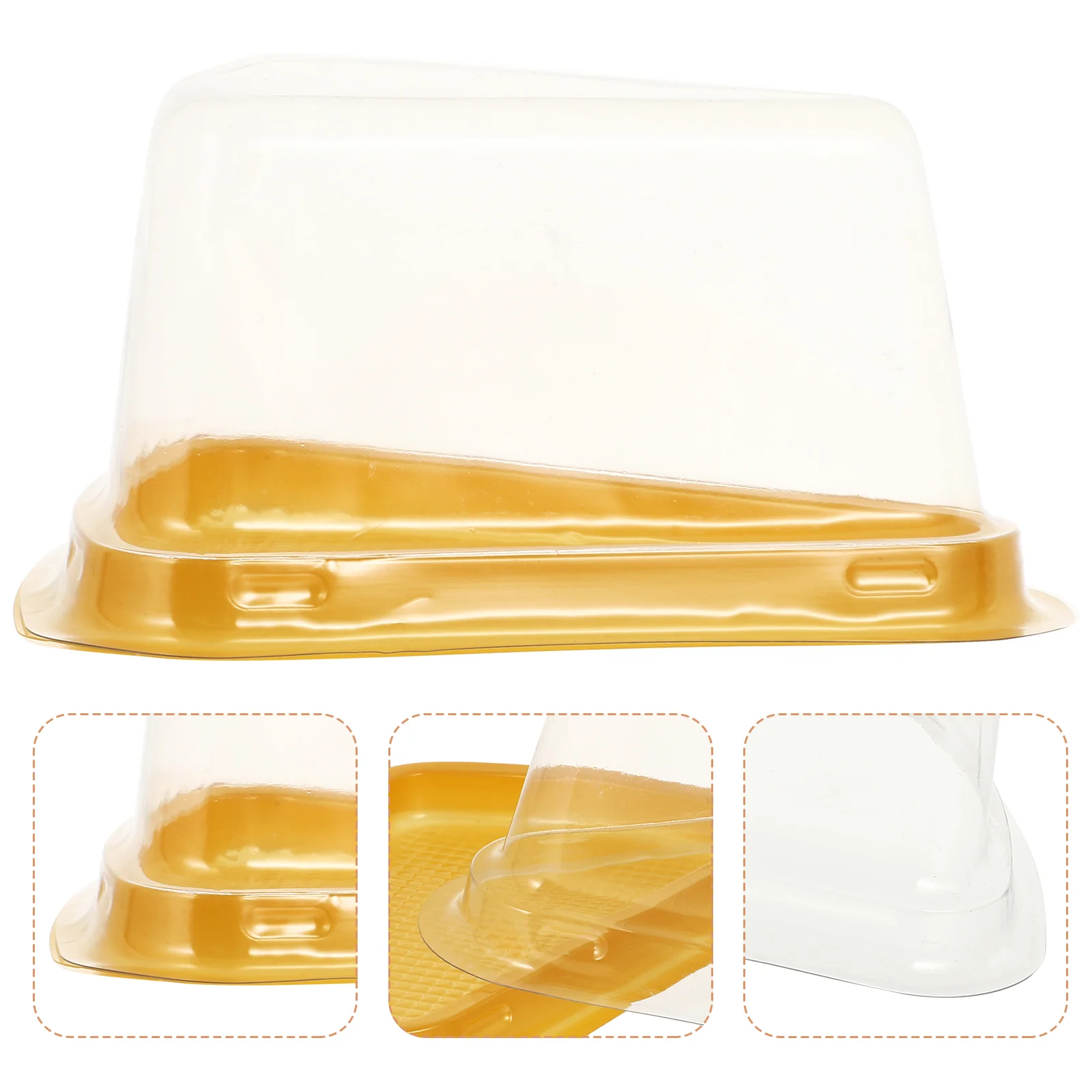 

100 Pcs Cake Box Container with Lid Triangle Cupcake Holder Small Containers Sandwich