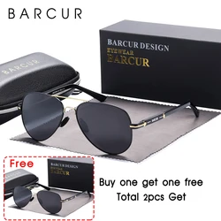 BARCUR Polarized Men's Sunglasses - Stylish Sun Protection for Driving, Fishing, and Hiking (GoldenGray V Golden)