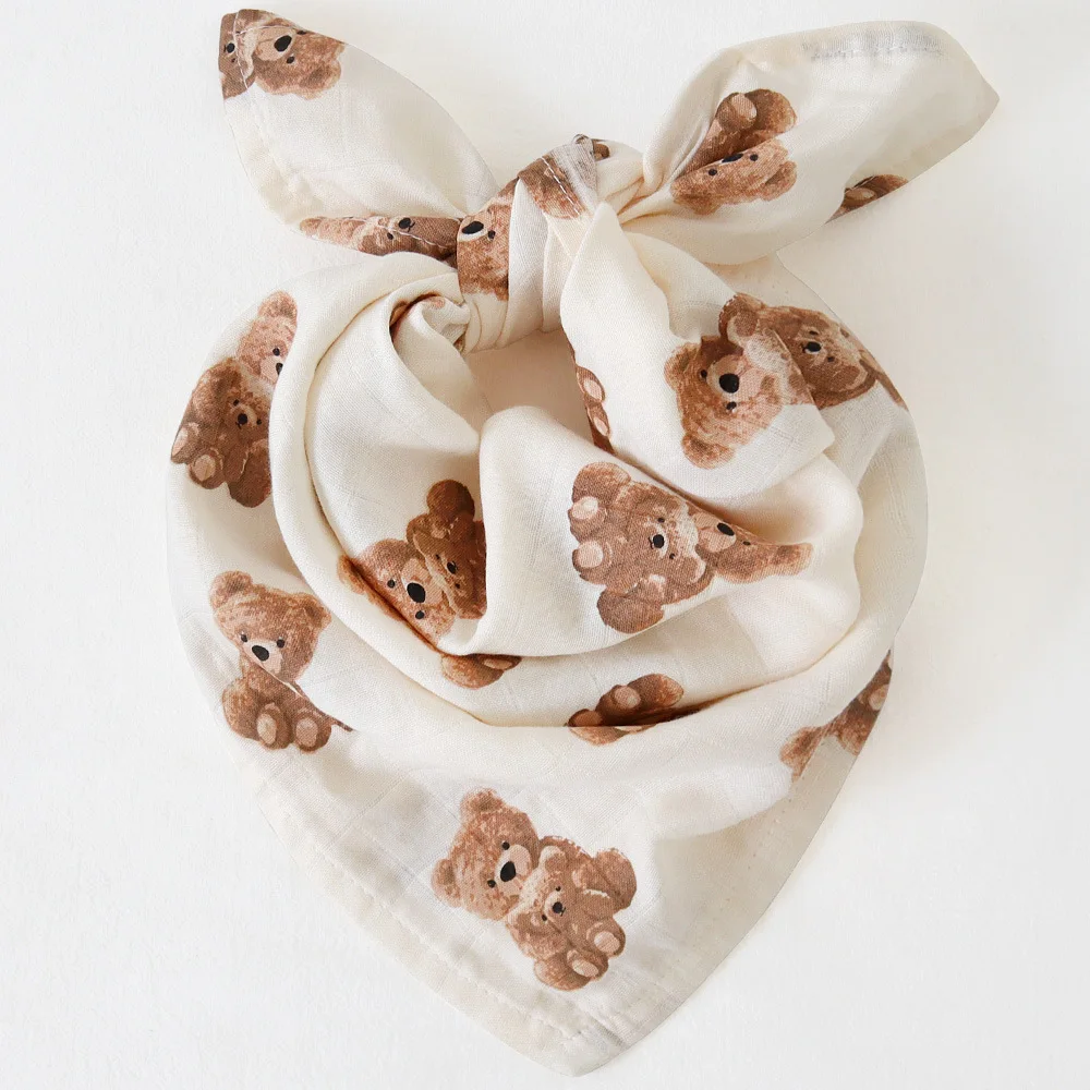 

60x60cm Bamboo Cotton Baby Blanket Muslin Newborn Swaddle Wrap Baby Blankets Feeding Burp Cloths Towel Scarf Diaper Baby Stuff
