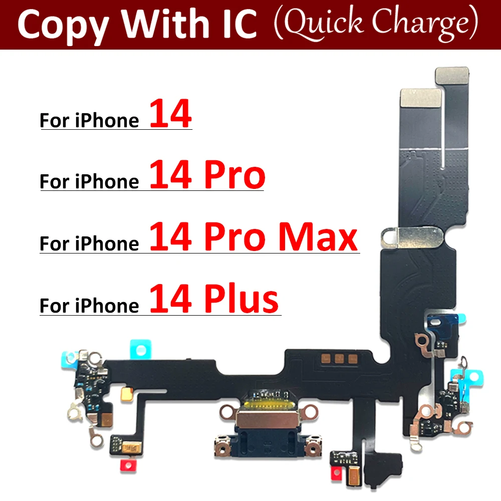 Nuovo Per Iphone 14 Pro Max Plus Porta Di Ricarica Usb Dock Charger Connector Board Con Cavo Flessibile Per Microfono