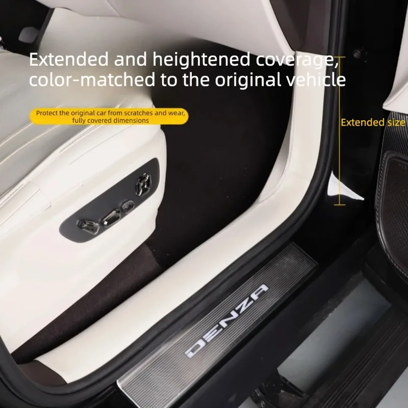 BYD 덴자 N9 2025 2026 가죽 도어 스트리프 웰컴 페달 보호 매트 자동차 실내 개조 액세서리
