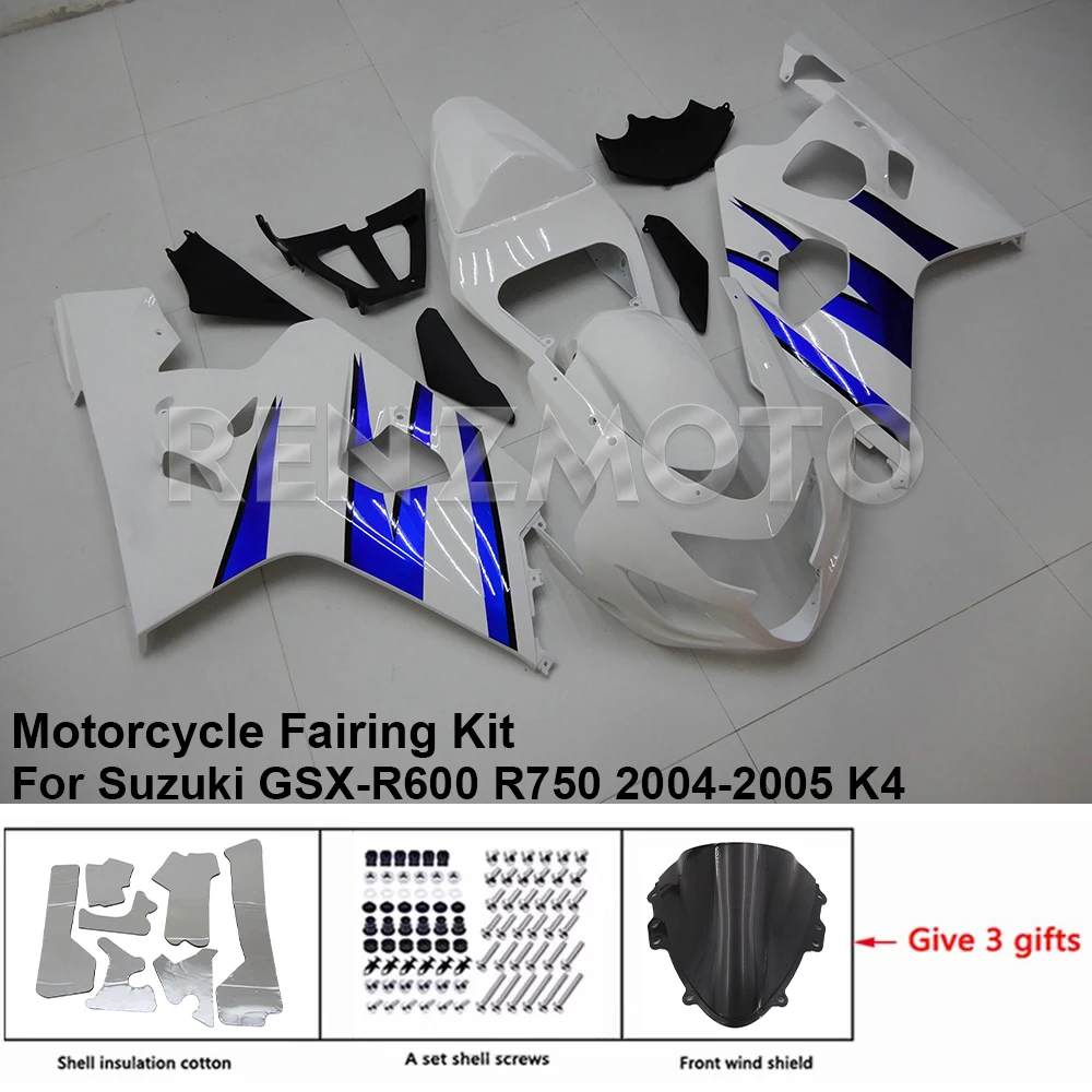 

For Suzuki GSX-R600 R750 2004 2005 K4 K5 Motorcycle Fairing Kit GSXR600750 ABS Plastic Guard Plate Accessories Shell S0604-105a