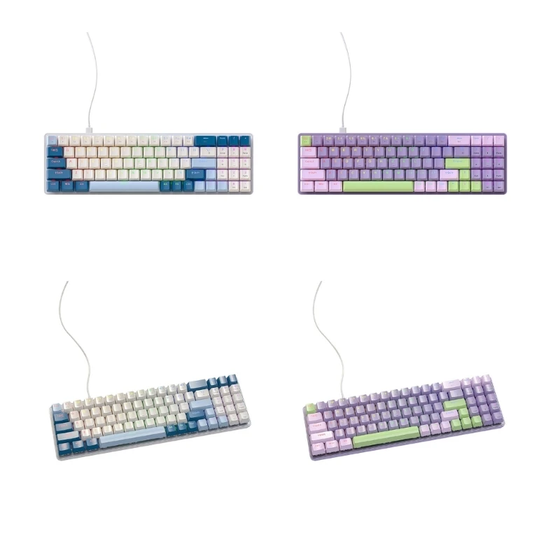 

RGB Hot-swap USB Gaming Mechanical Keyboard 78Keys Blue/Red Switches Customized