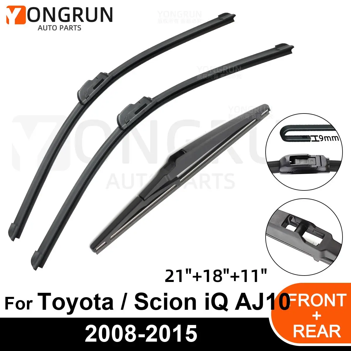 CarWindshieldWindscreenFrontRearWiperBladeRubberAccessoriesFor