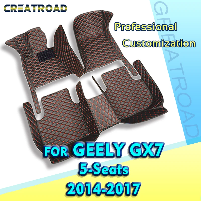 

Car Floor Mats For Geely GX7 Five Seats 2014 2015 2016 2017 Custom Auto Foot Pads Automobile Carpet Cover Interior Accessories