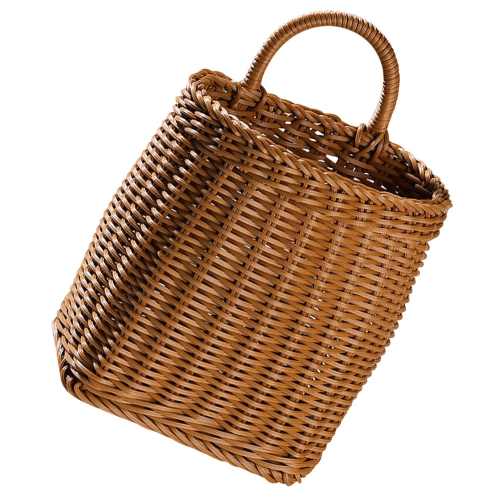 

Wall Hanging Storage Basket Decorate Basket Seasoning Basket Functional Container Woven Kitchen Storage Baskets Garden universal