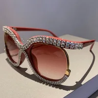 Oversized Frame Luxury Brand Sunglasses Women Fashion Round Gradient Sun Glasses Ladies Vintage Eyeglasses UV400 Gafas De Sol 2