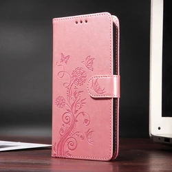 Embossed Butterfly Flower Magnetic Leather Wallet Phone Case Cover for Note 14 Proplus 5G (Pink)