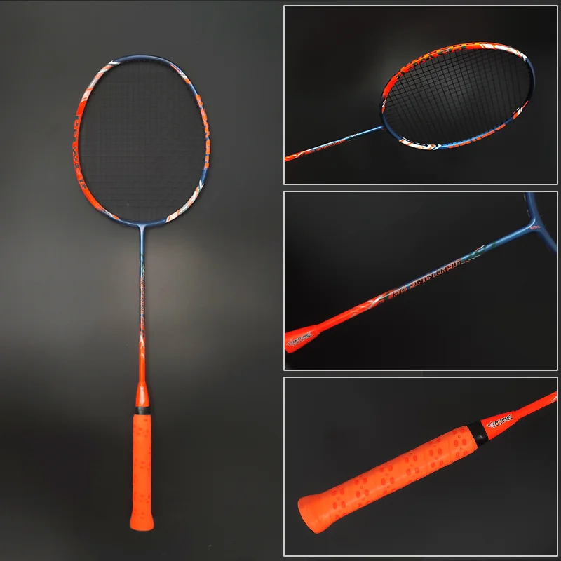 Professional 5u Badminton Racket Strung Full Carbon Fiber Racket Offensive Type Single Racquet