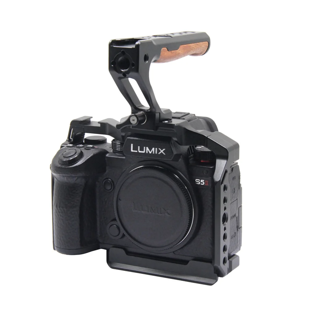 LUMIX S5II S52 카메라 케이지 보호 케이스 카메라 사진 액세서리 용 새 알루미늄 합금 카메라 케이지