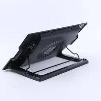 Laptop Cooler Cooling Pad, Slim Portable USB Powered Gaming Laptop Cooler Stand Holder Riser, Adjustable Height, Black - Image 4
