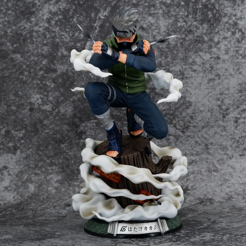 29CM Anime NARUTO Hatake Kakashi Standing Battle Form Statue PVC with Arms Action Figure Model Toys Birthday Gift