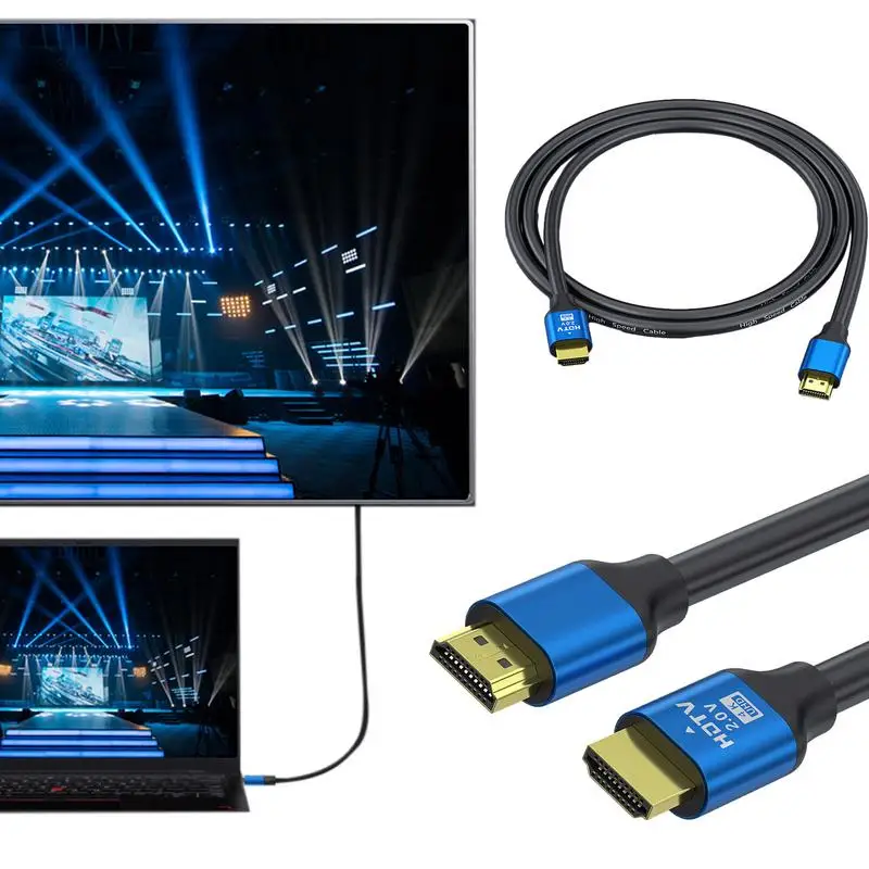 

HD Cables for TV HD 2.0 Cables with 4K Resolution Video Cord Copper Cable Connector Support 4K Transmission for Computer Monitor