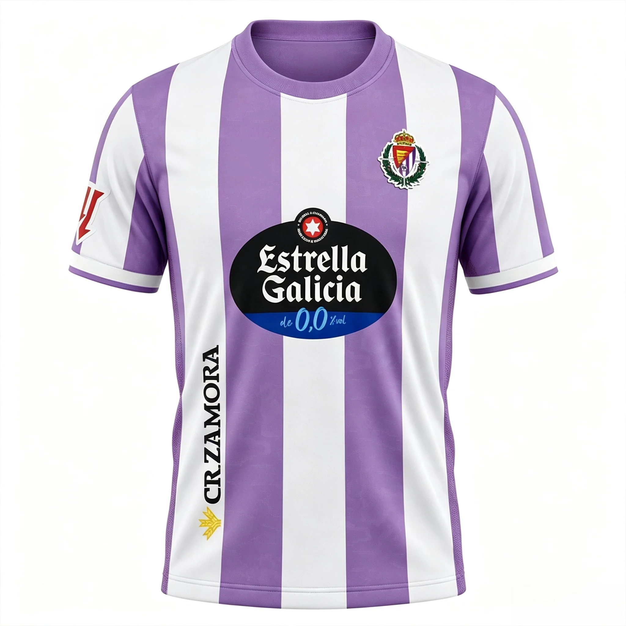 2026 Valladolid 3D-gedrucktes Fußballtrikot für Herren, atmungsaktives, schnelltrocknendes Kurzarm-T-Shirt für den Sommer, Familien-Partnerlook