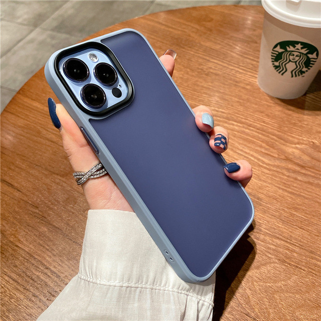 Translucent Matte Soft Phone Case For iPhone 11 12 13 Pro Max Shockproof Armor Bumper Clear Cover For iPhone13 Candy Capa