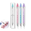 Crystal Handle Applicator Wax Pen Used For Nail Decoration Dual Head Acrylic Metal Dotting Pencil Nails Manicure DIY Point Drill 1