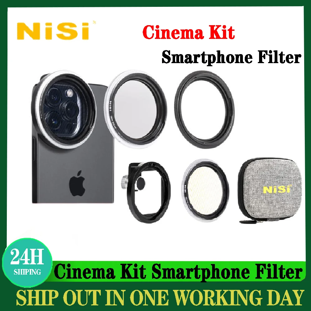 NiSi Smartphone Lens Filter Kit Polarizer Filter/GND/ND Fliter/Black