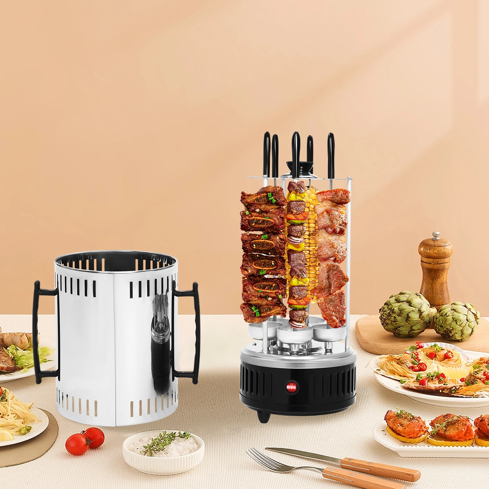 Elektrogrill vertikal: Kebab, Shawarma & BBQ mit 1000 W kaufen