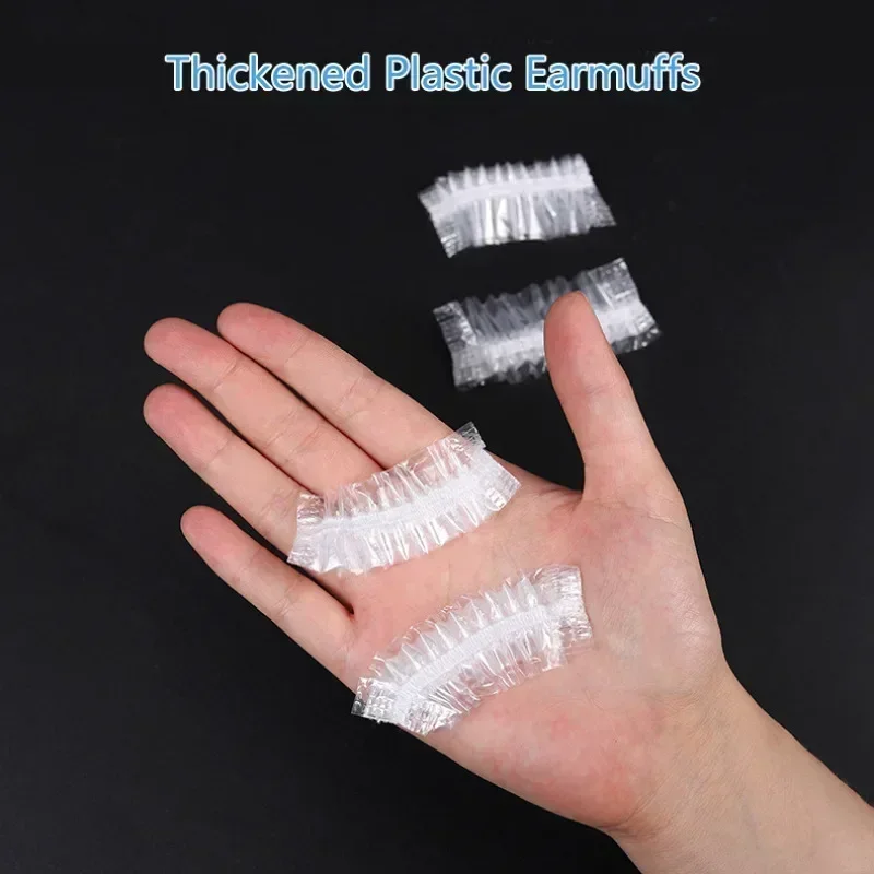 Disposable Ear Covers 50/100pcs Hair Dyeing & Shower Ear Protectors for Hairdressing Salon Barber & Bath