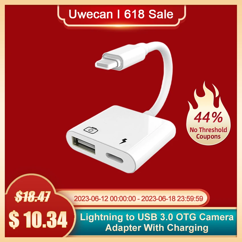 Lightning Iphone Usb3 Otg Adapter/cable Cord Charging Ipad Sd/tf Card