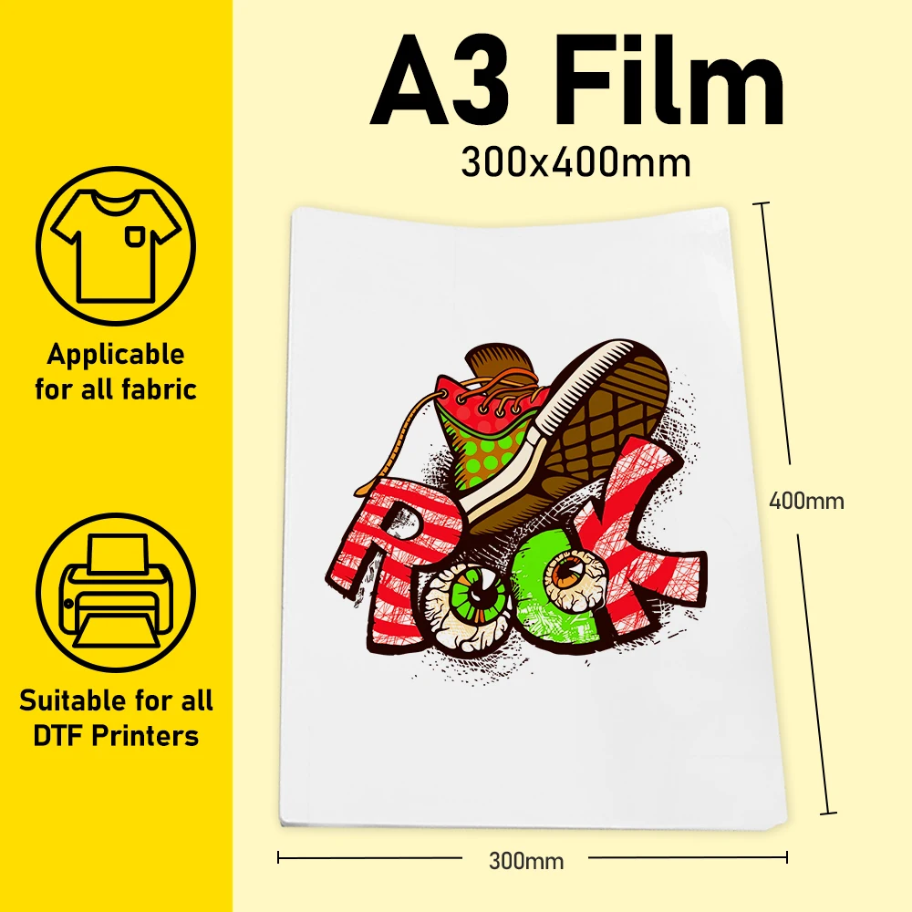 DTF PET Film For DTF Printer R1390 L1800 DX5 A3 Direct to Film Printer PET For ink Transfer Printing Machine