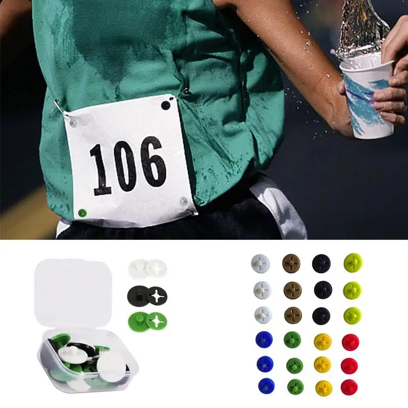 Bib Clips for Runners Running Magnets Holder Accessories 12 Pieces/24 Pieces
