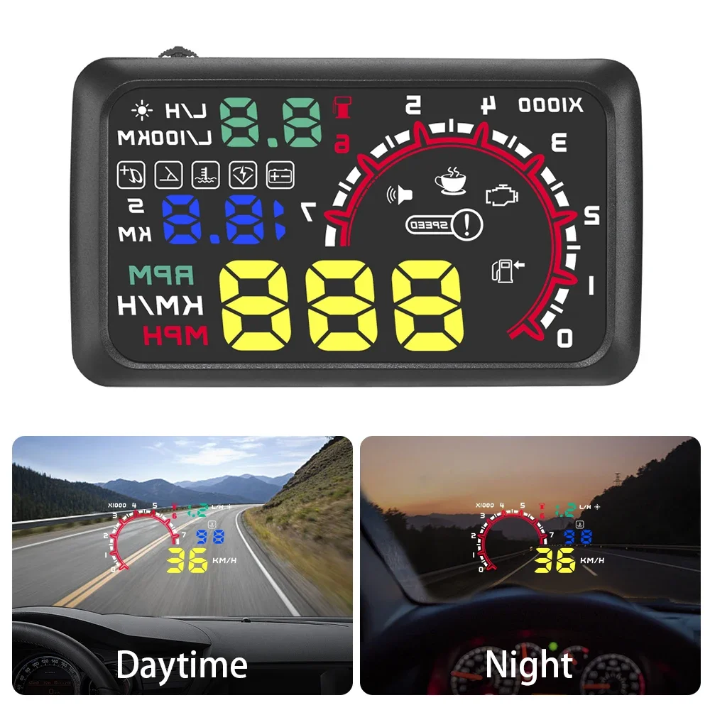  5.8 ġ HD   ÷, W02 ڵ OBD HUD   Һ µ  ӵ ˶