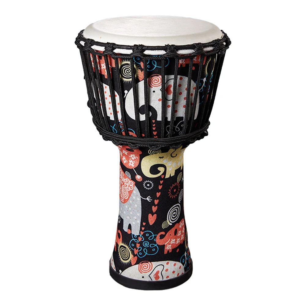 Goatskin Drumhead African Drum Colorful Art Patterns 8inch Djembe Drum Bongo Great Gift for Beginners Adults and Kids musical percussion instruments