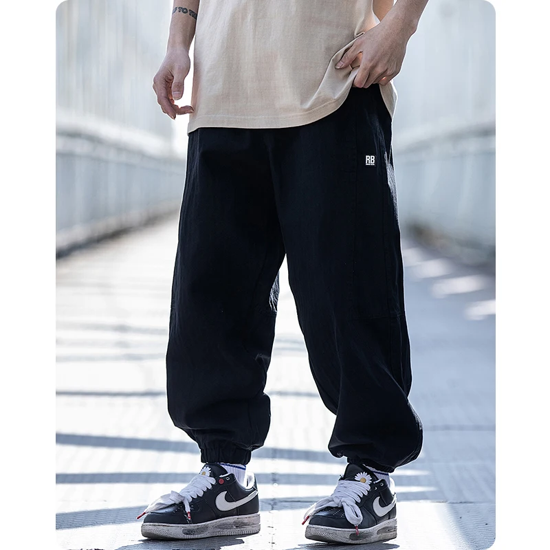 

Unisex Harajuku Hiphop streetwear Men's clothes oversize straight pants loose Japanese versatile trend handsome overalls pants