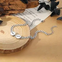 Custom Engraved Name Stainless Steel Bracelet - Circular Pendant Design for Men & Women, Ideal Accessory for Birthdays Occasions