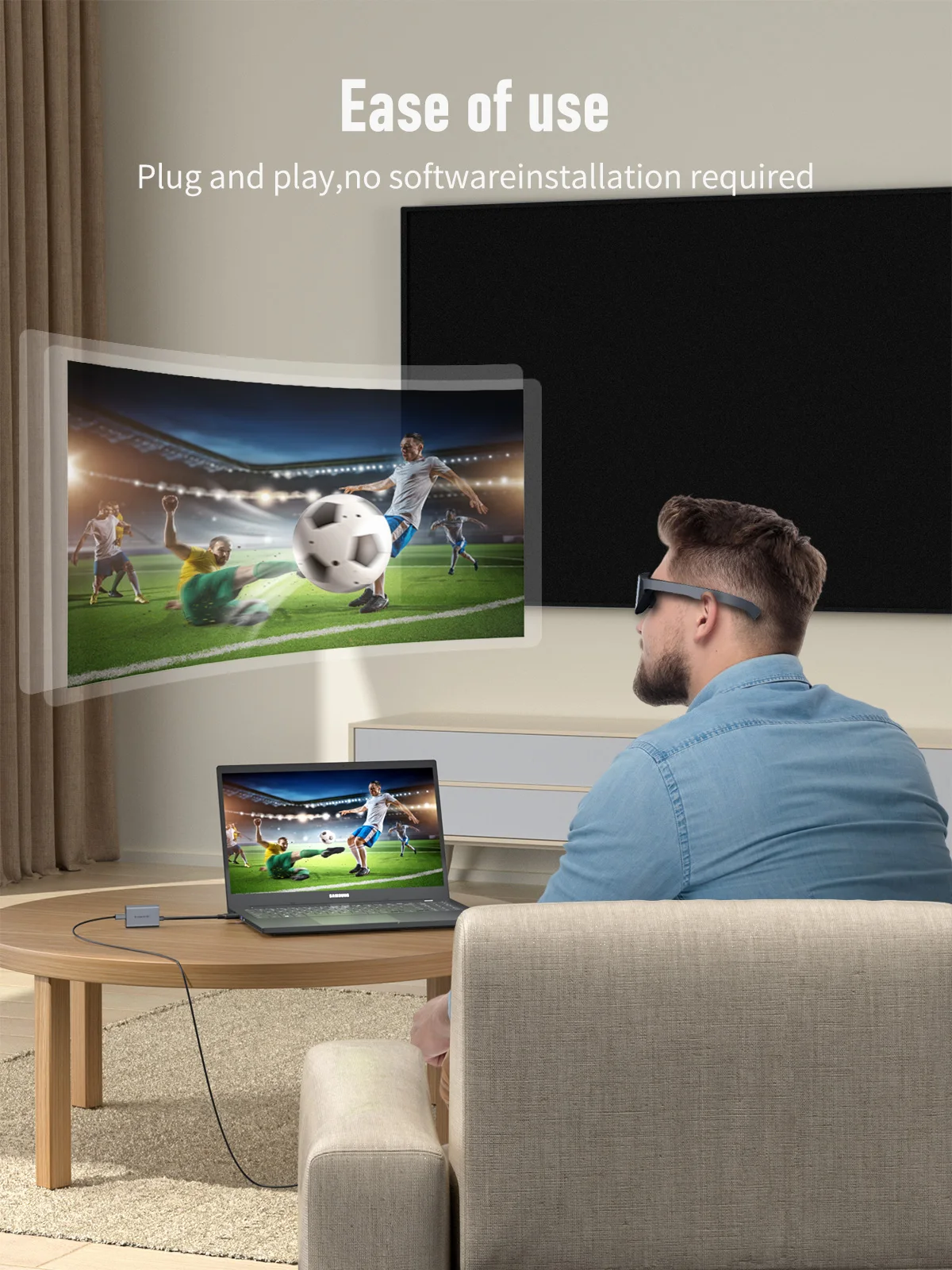 Adattatore HDMI To USB C 4K@60Hz - Per Occhiali AR Come Nreal Air, Rokid - Compatibile Con Switch, PS5, Steam Deck - Foto 5