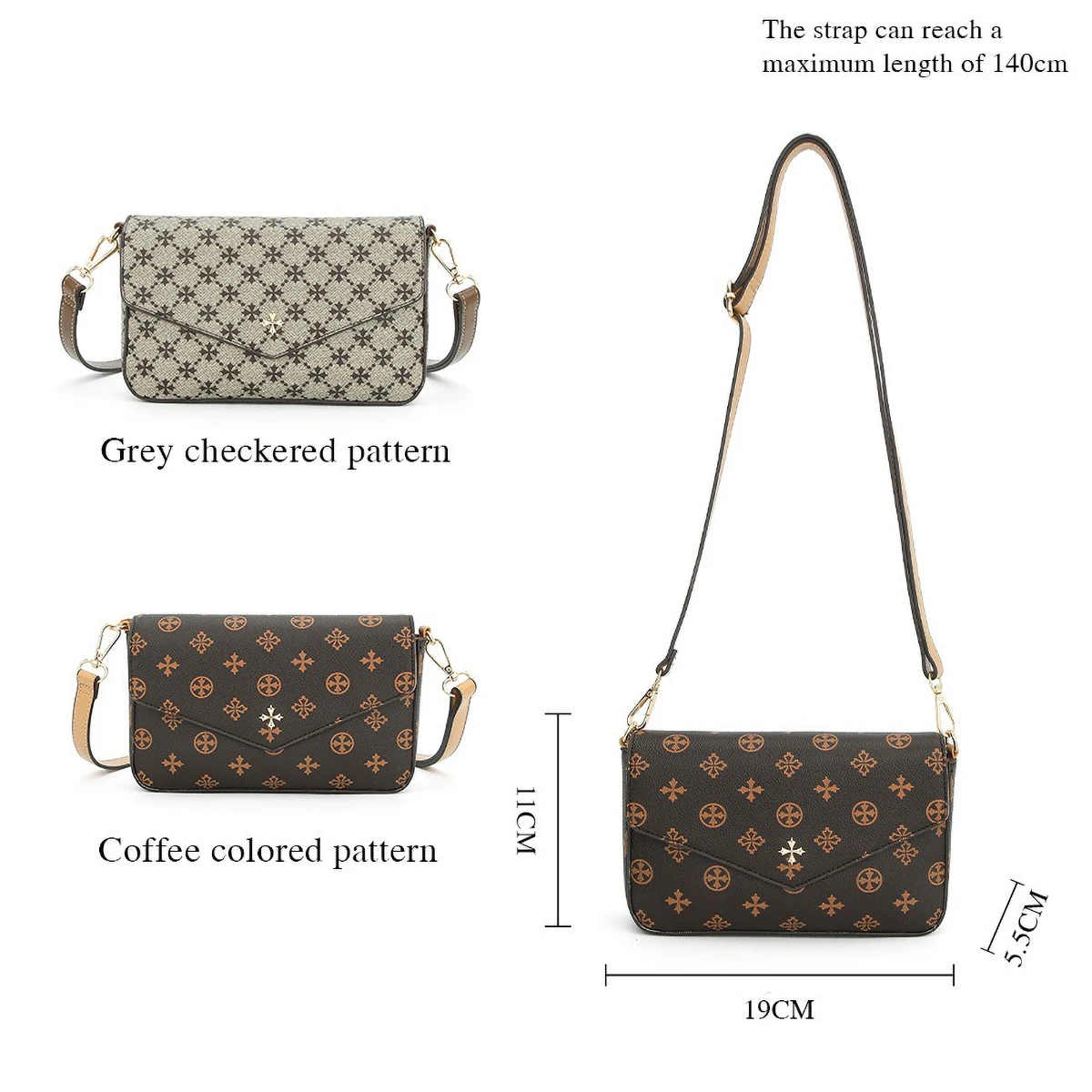 Designer Inspired Plaid Shoulder Bag, Magnetic Buckle Laptop Crossbody, Women's Commute Organizer with Card Pockets