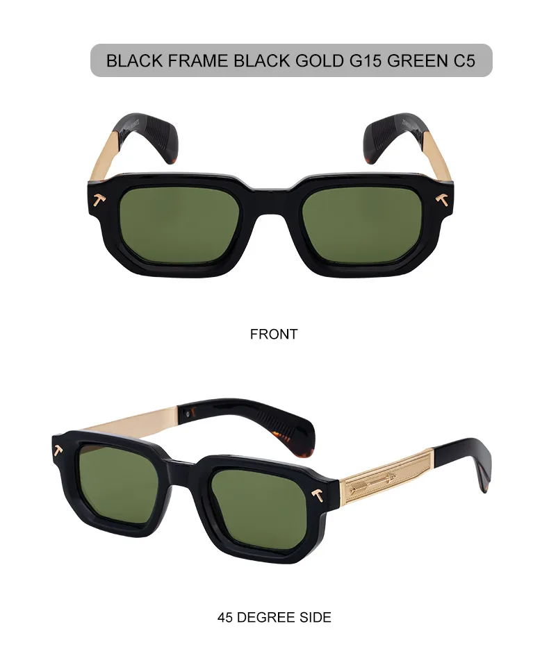 Polarized Square Punk Sunglasses Men 2025 Luxury Brand Classic Rectangle Sunglass UV400 Driving Eyewear Fashion Outdoor Shades 