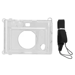 Portable Transparent Clear Camera Case with Shoulder Strap (Clear)