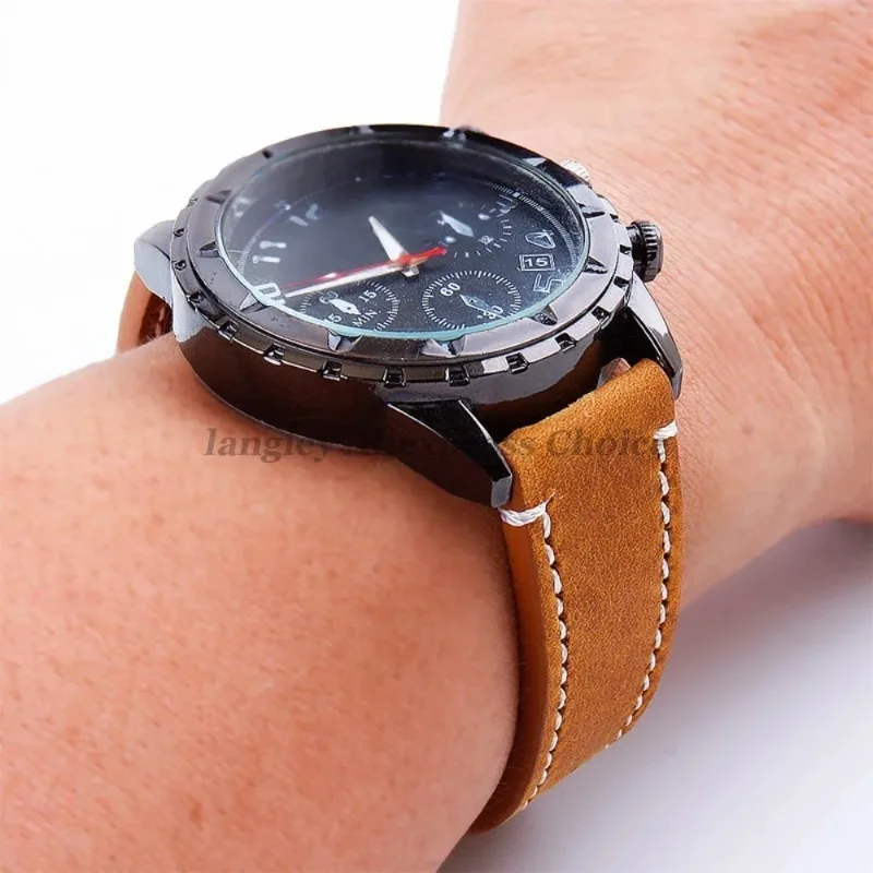 Genuine Retro Calf Leather Watchband Strap - Premium Sport Belt