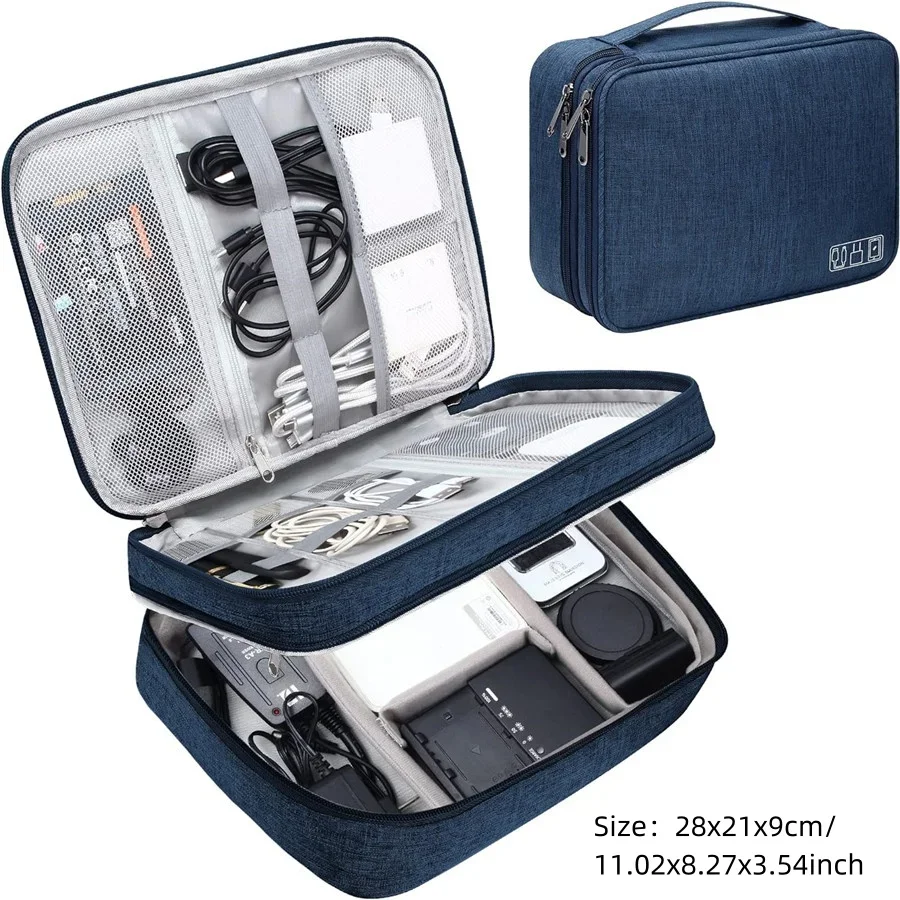 Compact Waterproof Storage Pouch for Digital Accessories and Cables