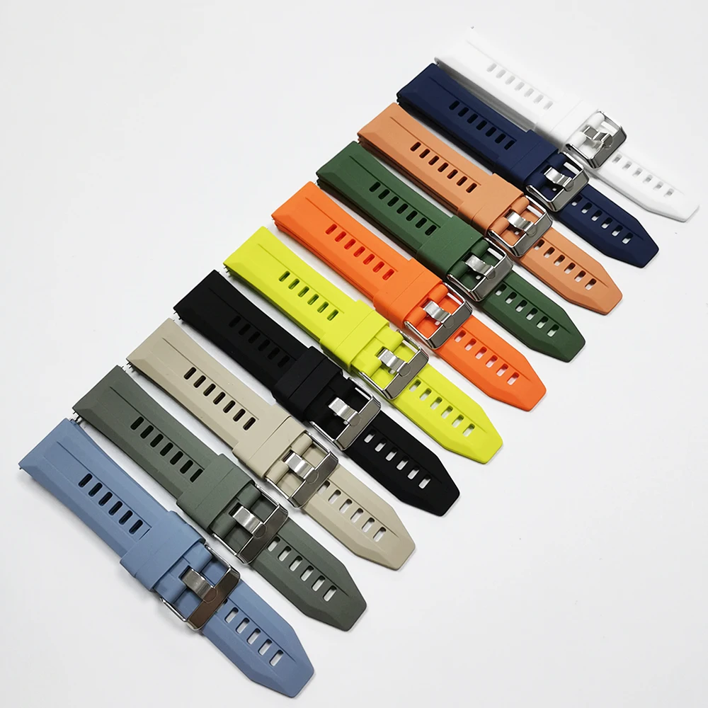 Silicone Sport Wristband Accessory for Smartwatches - 22mm Strap