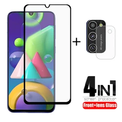 Universal 4 - in - 1 Tempered Glass Screen and Lens Protector - 2 Glass and 2 Lens (For A21S)