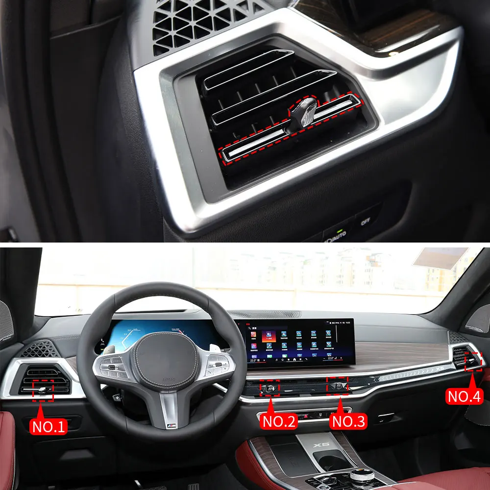 For BMW G05 G06 G07 G09 Car Front Console AC Vent Grille Air Conditioning Outlet Knob Accessory For BMW X5 X6 X7 XM -