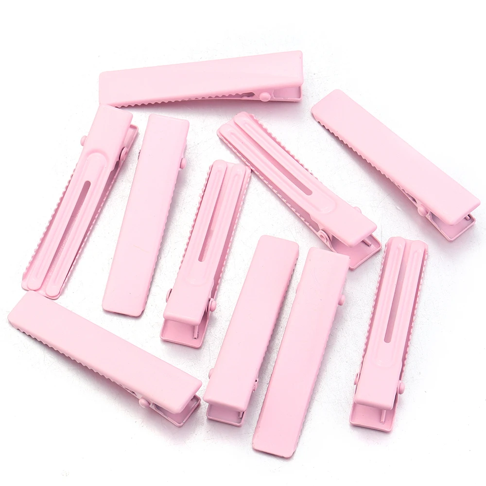 10 teile/los Makronen Farbe Haar Clip 4,8 cm Metall Platz Haarnadel Haar Clips Basis Haarspange Für DIY Kopfbedeckungen Zubehör decor – Detail 9