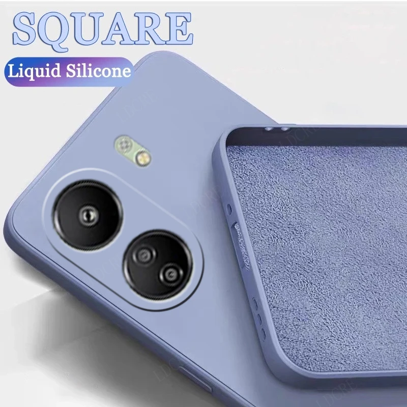 SEAHAI Cover per Xiaomi POCO X7 Pro 5G, Custodia Ultra Sottile in Silicone Liquido Morbida con Modello Animale di Fiori Carini, Elegante Matte TPU Bumper Antiurto Case - Nero S04