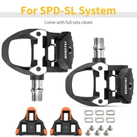 Pédales à clipser pour vélo de route, pédales à verrouillage automatique pour pédales automatiques à clipser SPD-SL 1 paire de pédales de verrouillage 2