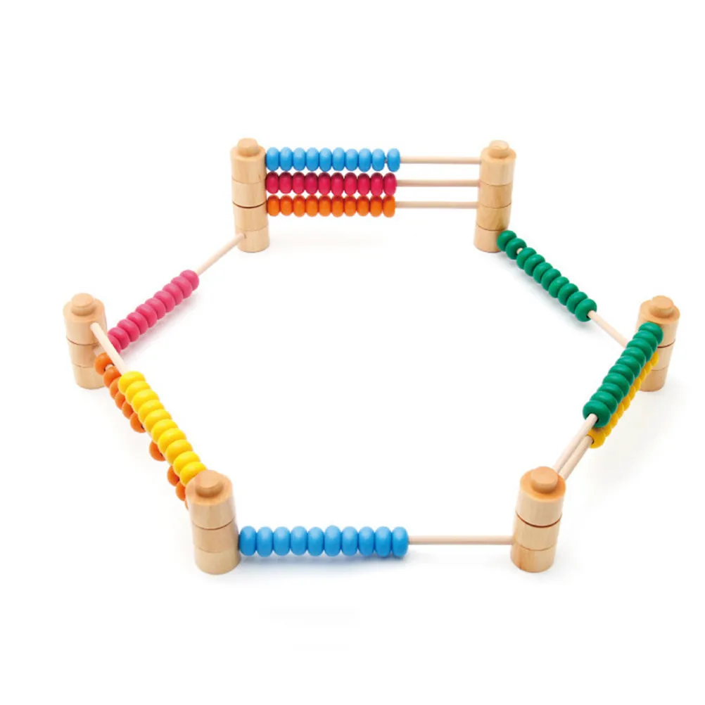 1Pcs 나무 산술 주판 분리형 창의적 교육 도구 어린이를위한 다채로운 계산 도구 조기 교육