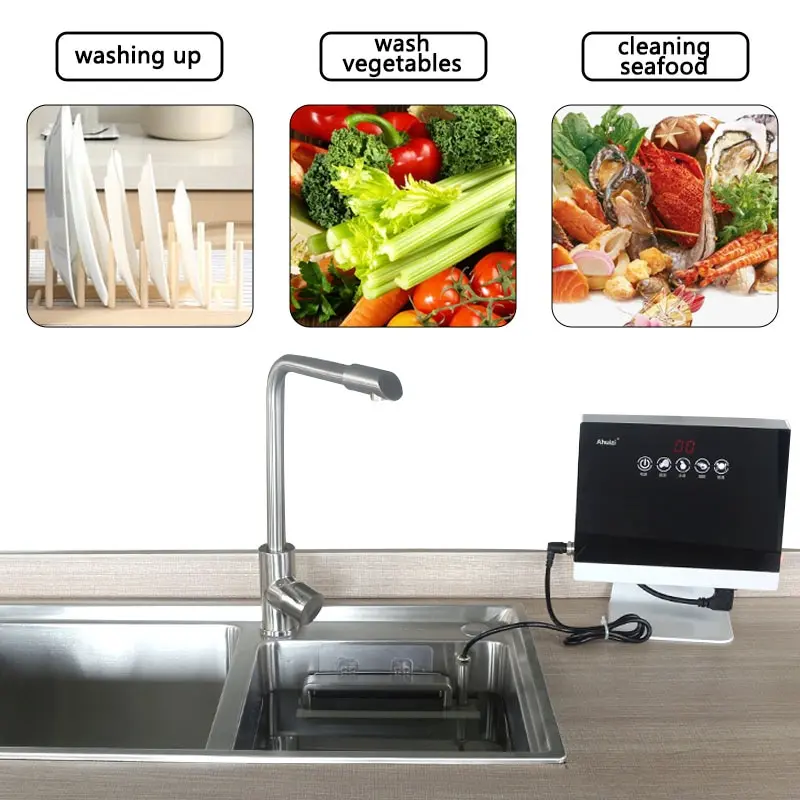 110V/220V Automatic Household Portable Sink Dishwasher Small Free-standing Installation-free Kitchen Ultrasonic Wash Dishwasher