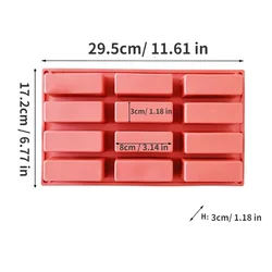 Silicone Rectangle Granola Bar and Dessert Baking Mold (Random color)