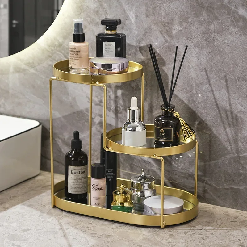 Makeup Organizer Bathroom Storage Shelf Storage Box  Makeup Brush Holder Toilet Desktop Cosmetic Storage Shelf Dresser Organizer 2