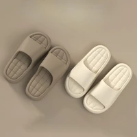 Unisex Bathroom Slippers Cloud Cushion Slides Summer Flat Sandals Thick Platform Shoes Man Indoor Non-Slip Couple Flip Flops 5