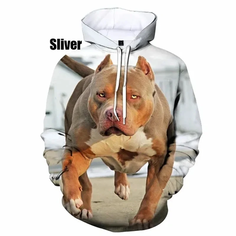 thumbnail image 1 of Sudadera con capucha informal de moda para hombre, sudadera con estampado 3D de bulldog, sudadera holgada de talla grande para primavera y otoño, 1 of 5