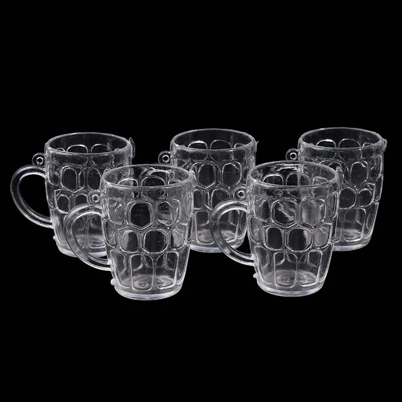 4/5/6/10Pcs 1:6 1:12 Scale Dollhouse Miniature Wine Glass Mini Goblet Cup Toy for bjd Blythe Decoration Doll House Accessories