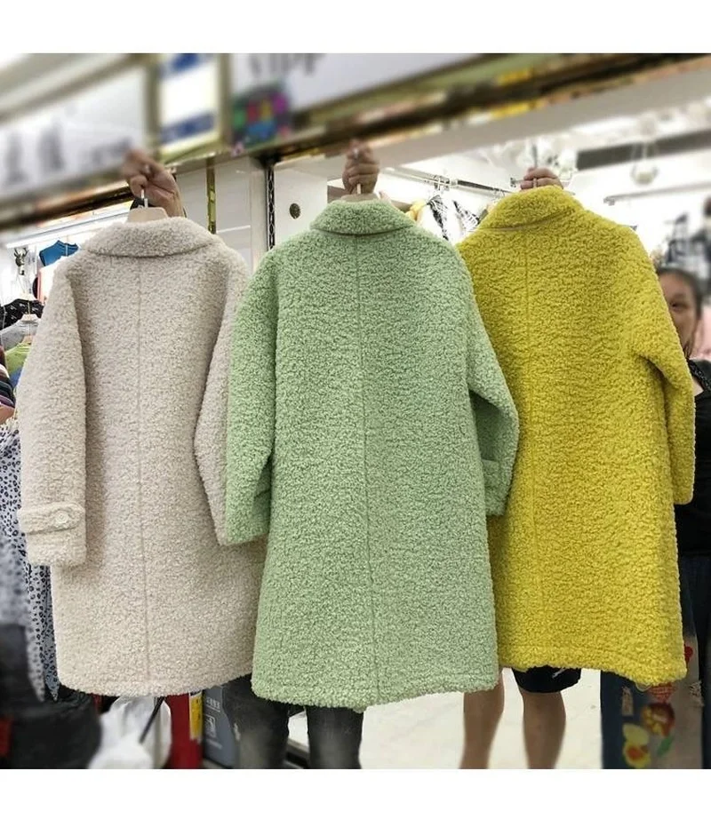 Women Coat Fur Coat Winter Imitation Lamb Down Jacket 2024 Women's Winter Fur Coat Woman Made Fur Coat Oversized Fluffy Coat